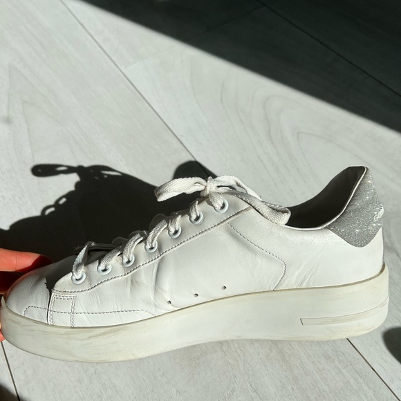 Golden Goose Pure Star Sneaker - Silver and White - Picture 7 of 9